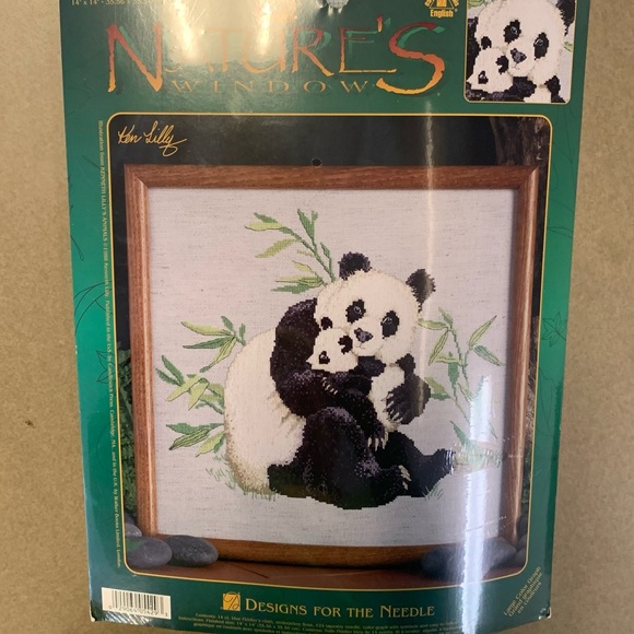 NWT Counted cross stitch pattern Natures Window Panda #5429 - Picture 4 of 5